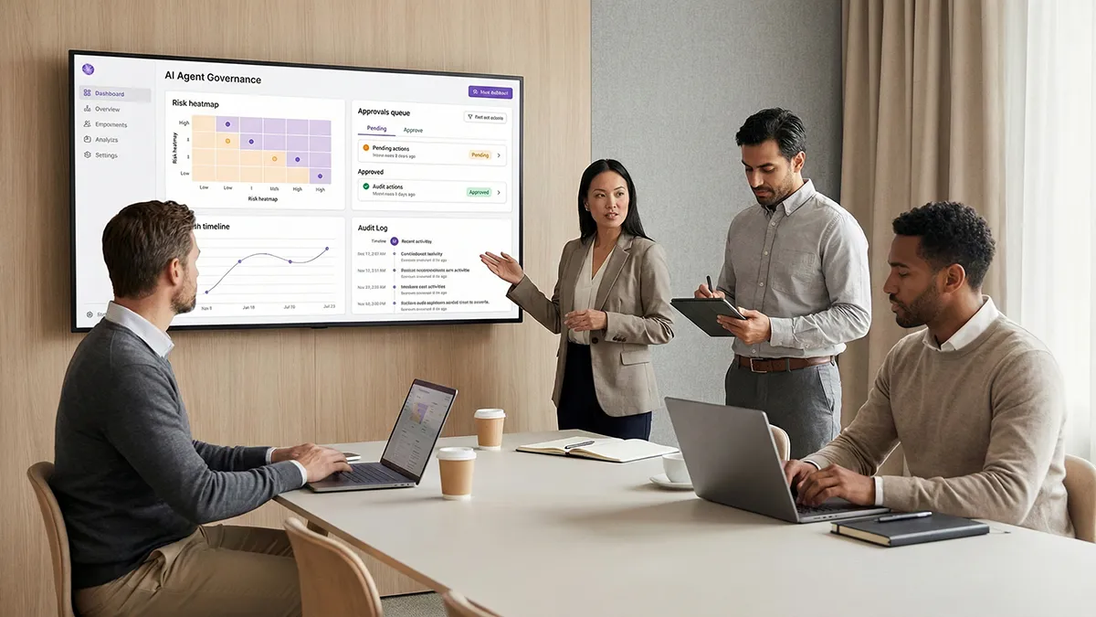 AI agent governance dashboard review meeting for safe scaling.